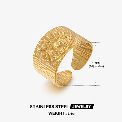 304 Stainless Steel Cuff Open Rings for Women WG241C9-02-1