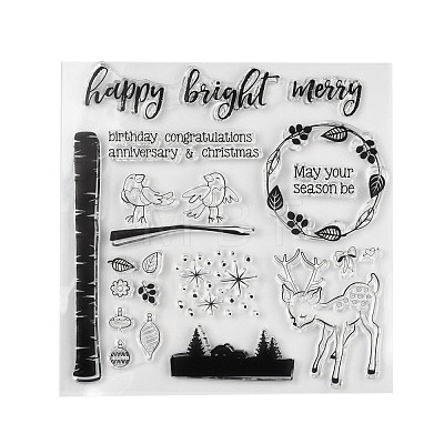 Holiday Themes Plastic Stamps DIY-F053-04-1