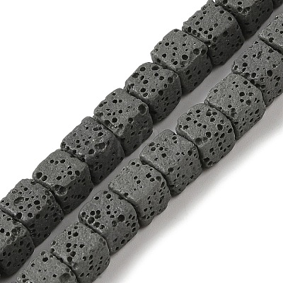 Natural Lava Rock Beads Strands G-L435-01-6mm-23-1