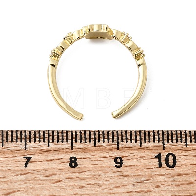 Brass Micro Pave Cubic Zirconia Cuff Rings for Women RJEW-L336-01G-01-1