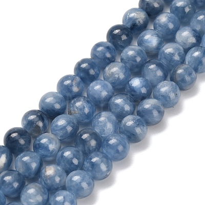 Natural Kyanite Beads Strands G-C259-B01-6mm-01-1