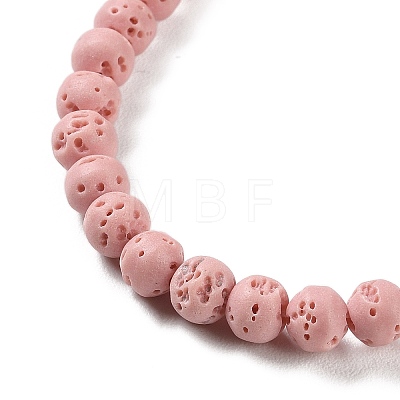 Synthetic Lava Rock Dyed Beads Strands G-H311-08A-08-1