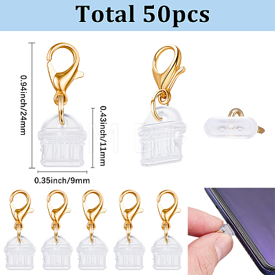 50Pcs Plastic Mobile Dustproof Plugs HJEW-SC0003-20A-1