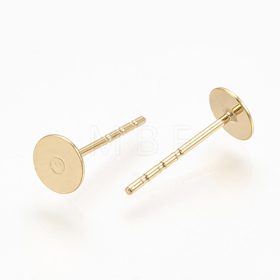 Brass Stud Earring Findings KK-T020-136G-1