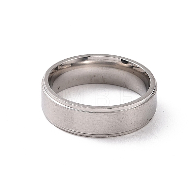 201 Stainless Steel Plain Band Ring for Women RJEW-I089-31P-1
