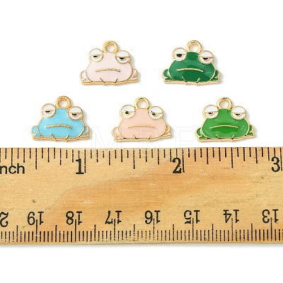 10Pcs 5 Styles Alloy Enamel Pendants FIND-FS0002-32-1