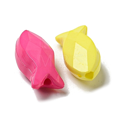 Opaque Acrylic Beads X-PACR-C006-17-1