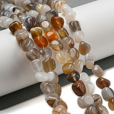 Natural Botswana Agate Beads Strands G-D081-A10-01-1