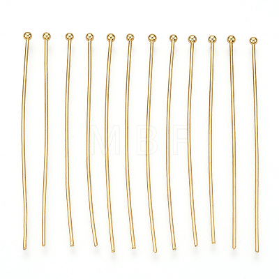 Brass Ball Head Pins X-KK-G331-10-0.8x50-1