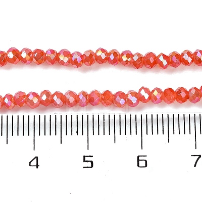 Baking Electroplate Glass Beads Strands DGLA-A039-J8mm-BM-1