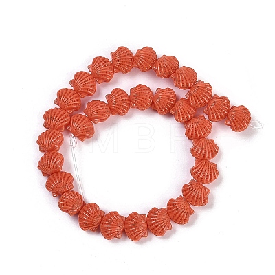 Synthetic Coral Dyed Carved Beads Strands CORA-K009-05A-02-1