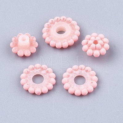 Rubberized Style Acrylic Beads X-MACR-T022-02J-1