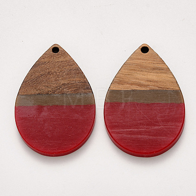 Resin & Walnut Wood Pendants X-RESI-S384-002A-A02-1