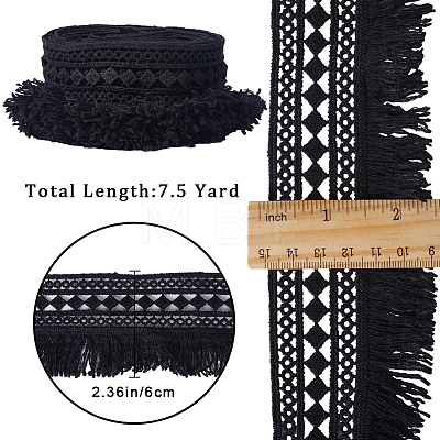 Gorgecraft 7.5 Yards Polyester Fringe Tassel Trim DIY-GF0009-05B-1