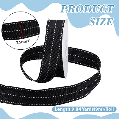 Polycotton Stripe Ribbon OCOR-WH0078-506A-1
