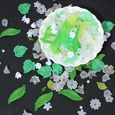 DIY Leaf Flower Findings Kits DIY-PA0001-64A-1