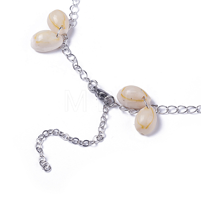 Cowrie Shell Beads Pendant Necklaces NJEW-JN02282-1