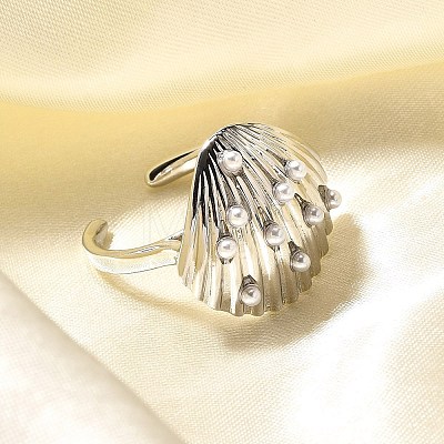 Brass Cuff Rings for Women RJEW-Q008-09P-1