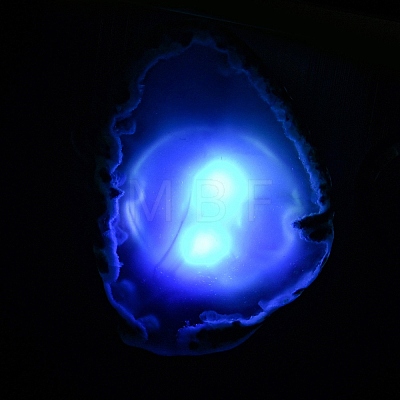 Dyed & Heatsd Natural Agate Slice USB Night Light Decoration G-Q170-10E-1