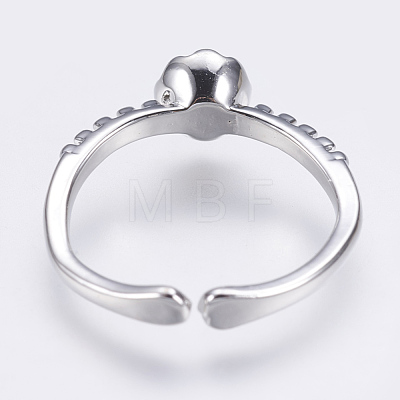 Brass Finger Ring Components KK-F734-04P-NR-1
