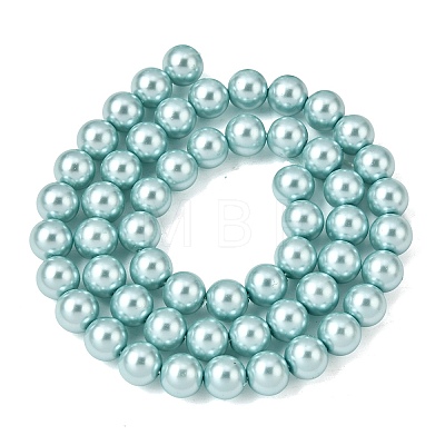 Eco-Friendly Dyed Glass Pearl Round Beads Strands HY-A002-8mm-RB106-1