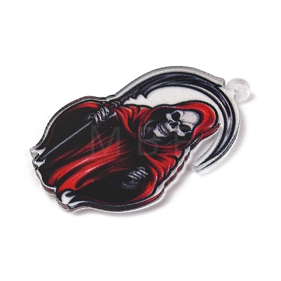 Halloween Theme Opaque Acrylic Pendants OACR-M019-01B-1