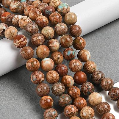 Dyed Natural Regalite/Imperial Jasper/Sea Sediment Jasper Beads Strands G-B124-C03-11-1