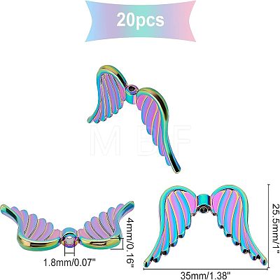 SUPERFINDINGS Alloy Wing Beads FIND-FH0002-34-1