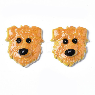 Resin Puppy Cabochons X-RESI-T031-37-1
