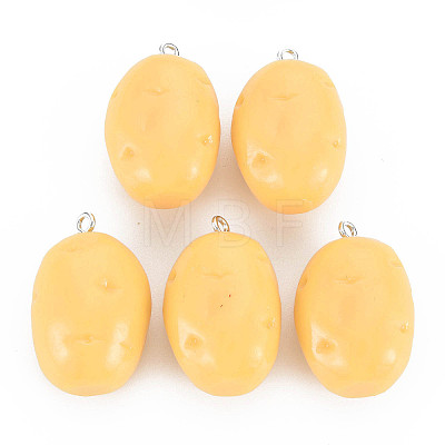 Opaque Resin Pendants X-RESI-S356-080-1