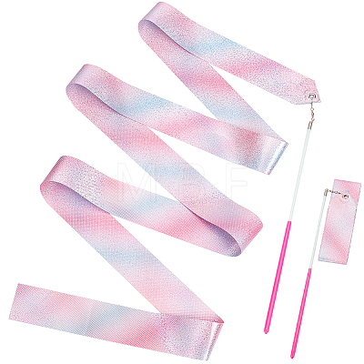 Polycotton Dance Ribbons with Wand AJEW-WH0347-35-1