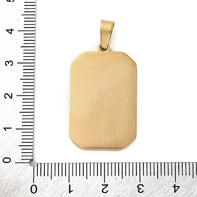 Ion Plating(IP) 304 Stainless Steel Enamel Pendants STAS-Q003-01G-05-1