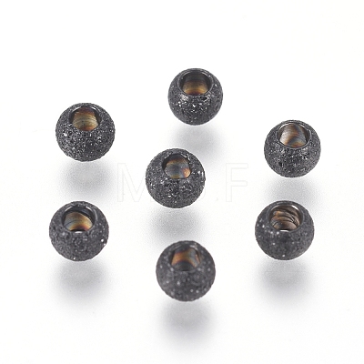 304 Stainless Steel Textured Spacer Beads STAS-P108-04B-A-1