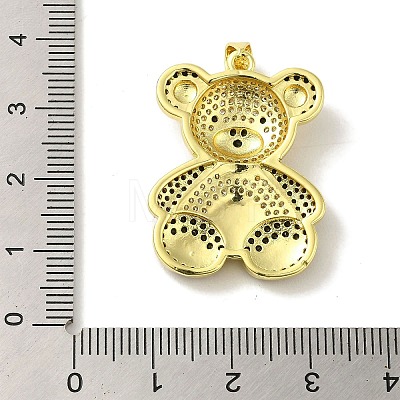 Brass Micro Pave Cubic Zirconia Pendants KK-Z042-30G-02-1