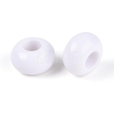 Opaque Acrylic European Large Hole Beads SACR-N019-03K-1
