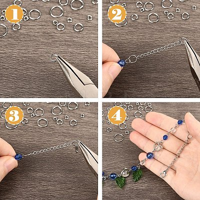 950Pcs 8 Styles PVD Vacuum Plating 304 Stainless Steel Open Jump Rings STAS-YW003-21-1