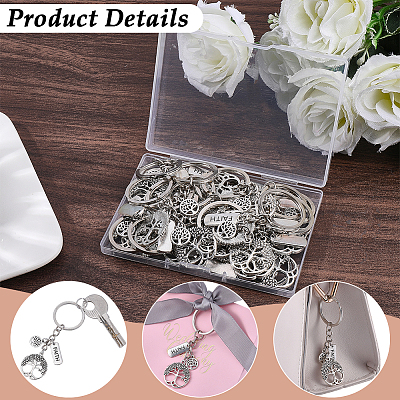 20Pcs Alloy Keychains KEYC-SC00050-1