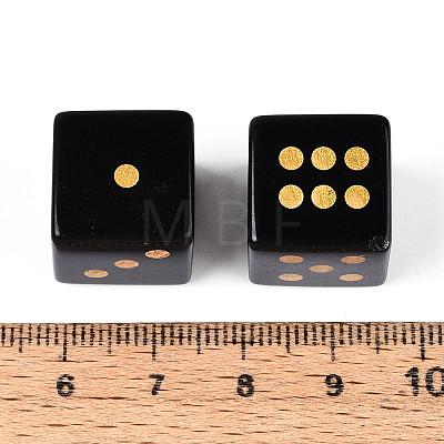 Natural Obsidian Carved Cube Dice T144-07F-1