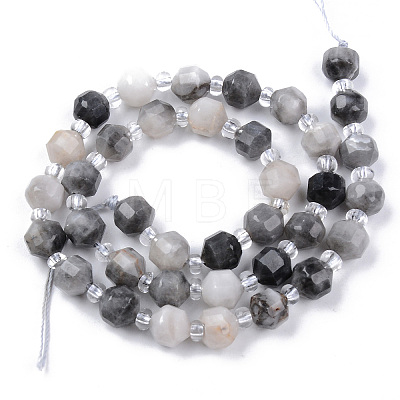 Natural Eagle Eye Stone Beads Strands G-R482-10-8mm-1