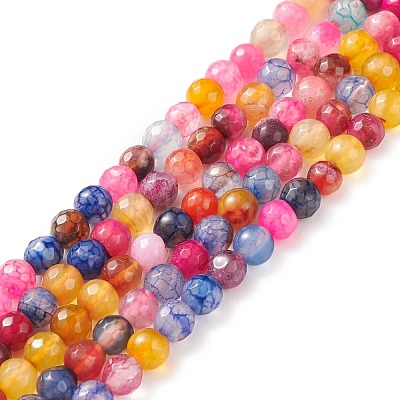 Natural Agate Beads Strands G-G580-6mm-18A-1