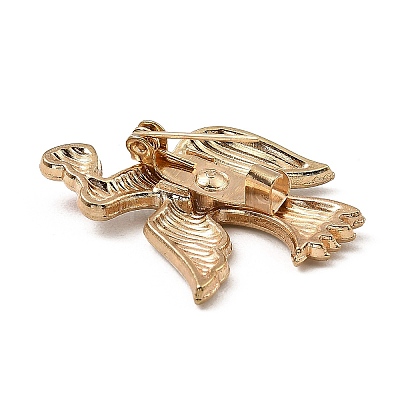 Bird & Love Heart Alloy Enamel Brooches JEWB-K017-04KCG-1