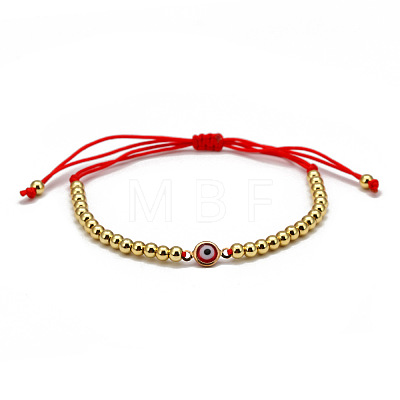 Resin Evil Eye Bead Link Couple Bracelets FS-WG1292E-01-1