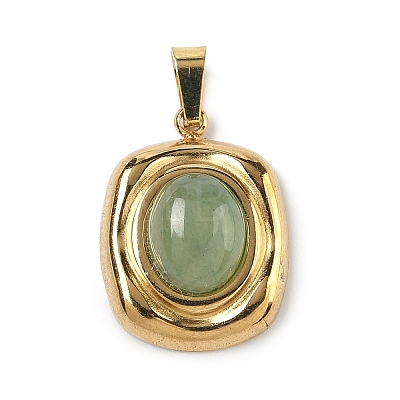 Natural Green Aventurine Pendants STAS-D209-01G-11-1