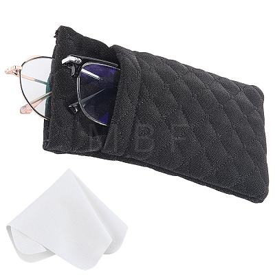 1Pc PU Imitation Leather Eyeglass Cases AJEW-CN0007-66B-1