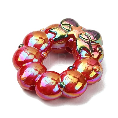 Christmas UV Plating Opaque Acrylic Beads AC-CBAC5B6-01A-1