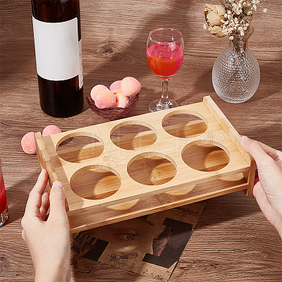 Wood Holders for Shot Glasses AJEW-WH0348-75-1