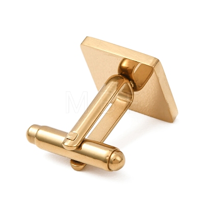 Square 201 Stainless Steel Swank Cuff Links SA-CBAE2BD-01G-A-1