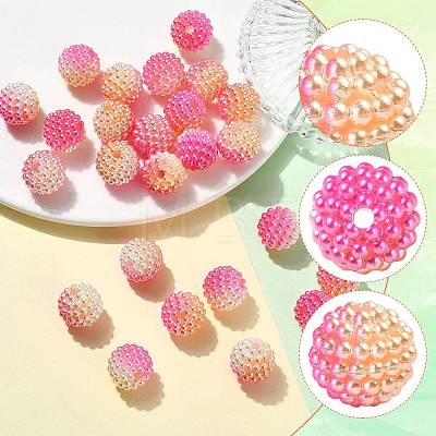 40Pcs Imitation Pearl Acrylic Beads OACR-FS0002-89A-13-1