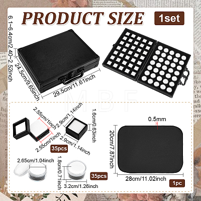 Rectangle Black Aluminum Organizer Handled Boxes AJEW-WH0871-59B-1