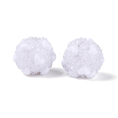 Opaque Acrylic & Transparent Resin Rhinestone Beads SACR-Q005-02A-07-1